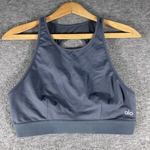 Alo Yoga Incline Bra  Gray Size M/L Sports Workout Gym Preppy